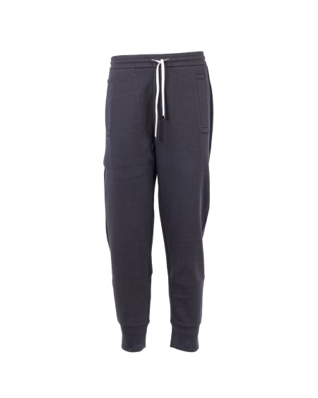 Shop EMPORIO ARMANI  Trousers: Emporio Armani joggers in double jersey.
Jersey.
Logo branding.
drawstring.
High waist.
Three pockets.
Logo patch on the back.
Composition: 76% cotton 18% polyester 6% elastane.
Made in Cambodia.. 8N1P92 1JHSZ -0920